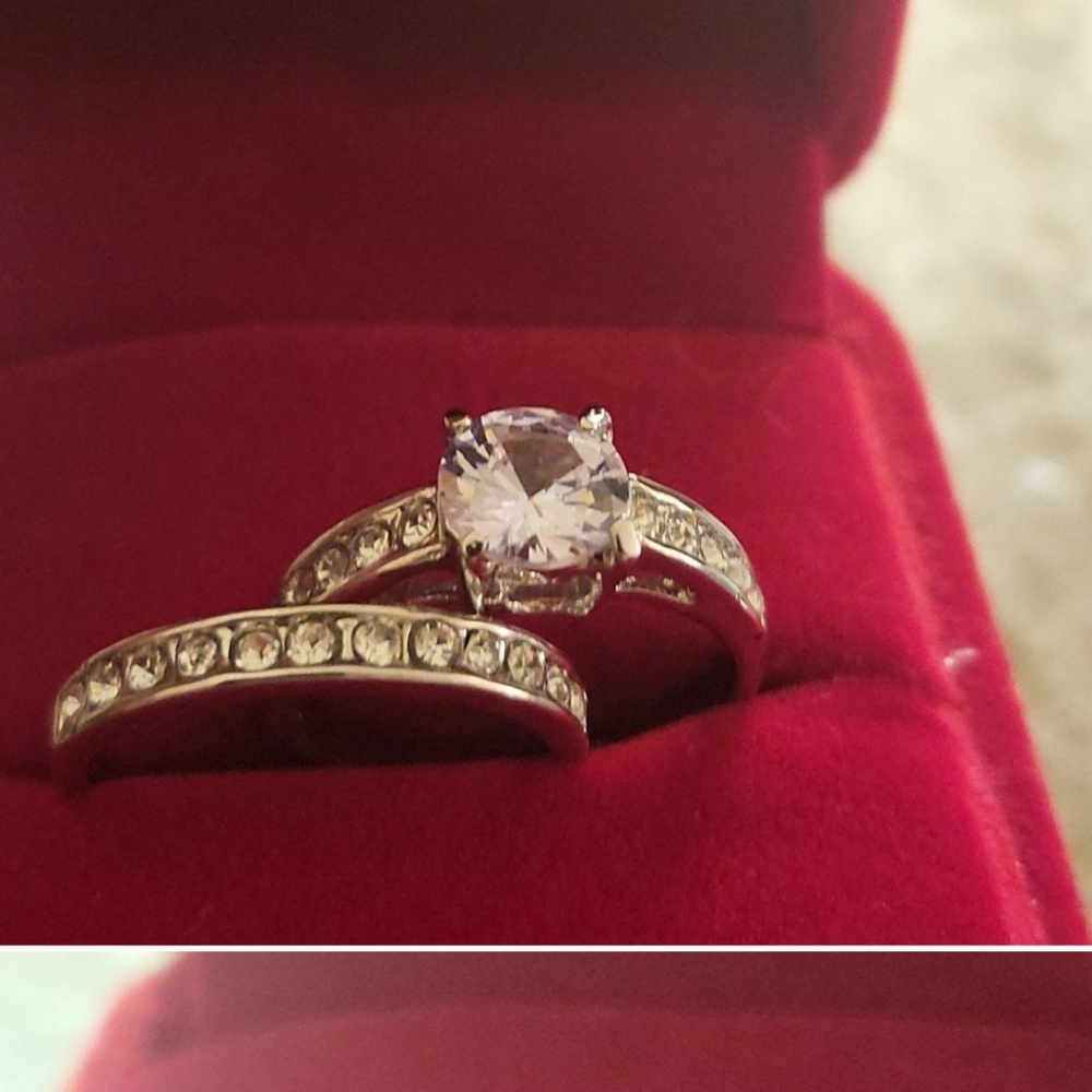 (( CLEARANCE ))    2.0CT LAB CREATED DIAM White sapphire 18k white gold pl.